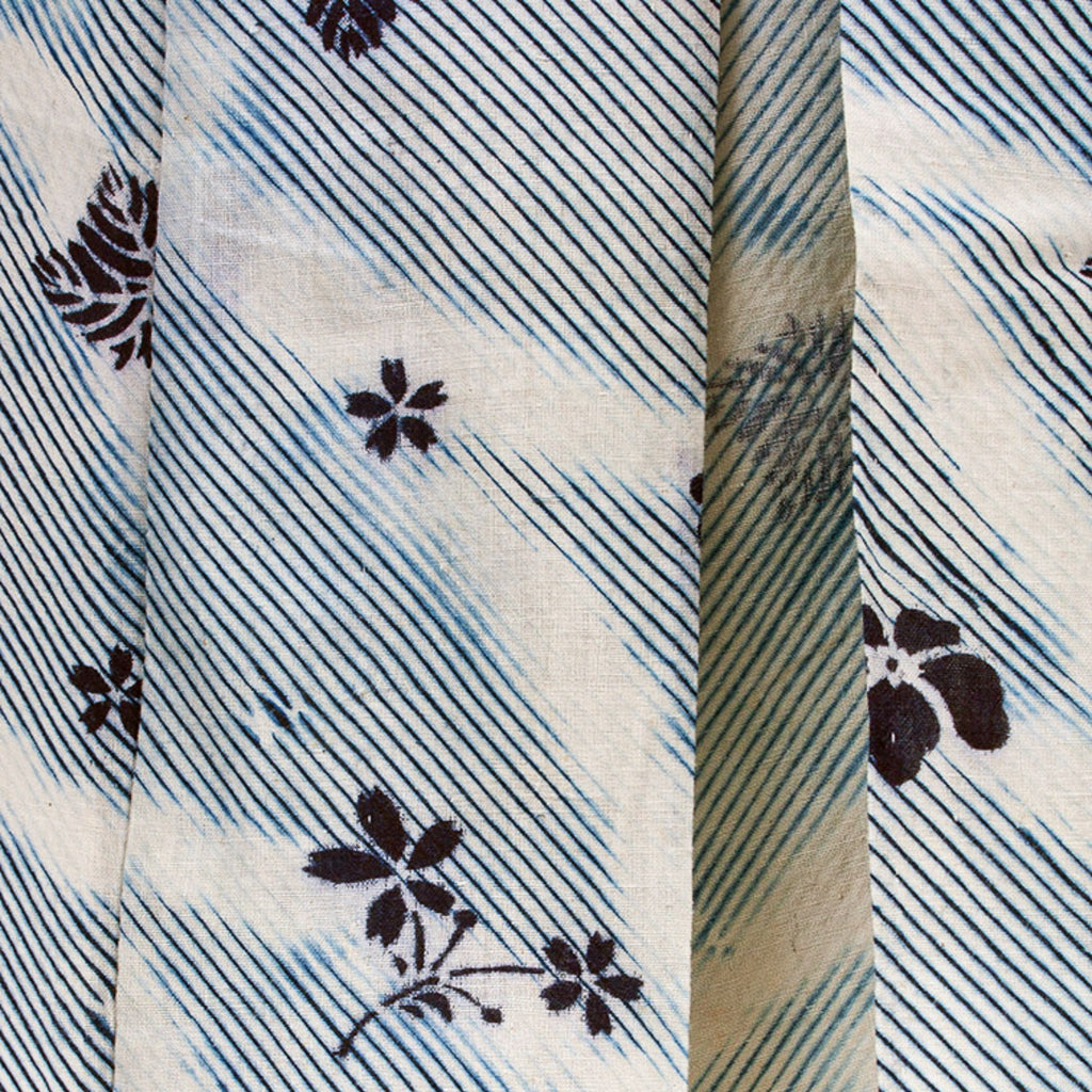 Arashi Shibori Kimono Katazome Florals